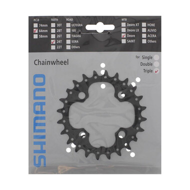 SHIMANO FC-M610/590 10 Speed Chainring 4 Bolts 64 mm 0
